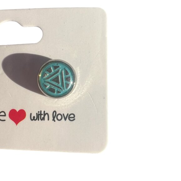 Iron Man Arc Reactor Stud Earrings - Picture 2 of 3